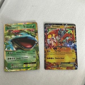 Pokémon: Venusaur EX & Groudon EX cards